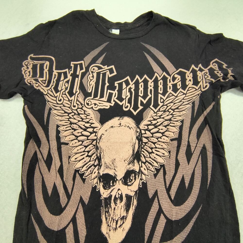 Def Leppard Band Graphic Short Sleeve T Shirt Womens Size Small S Black